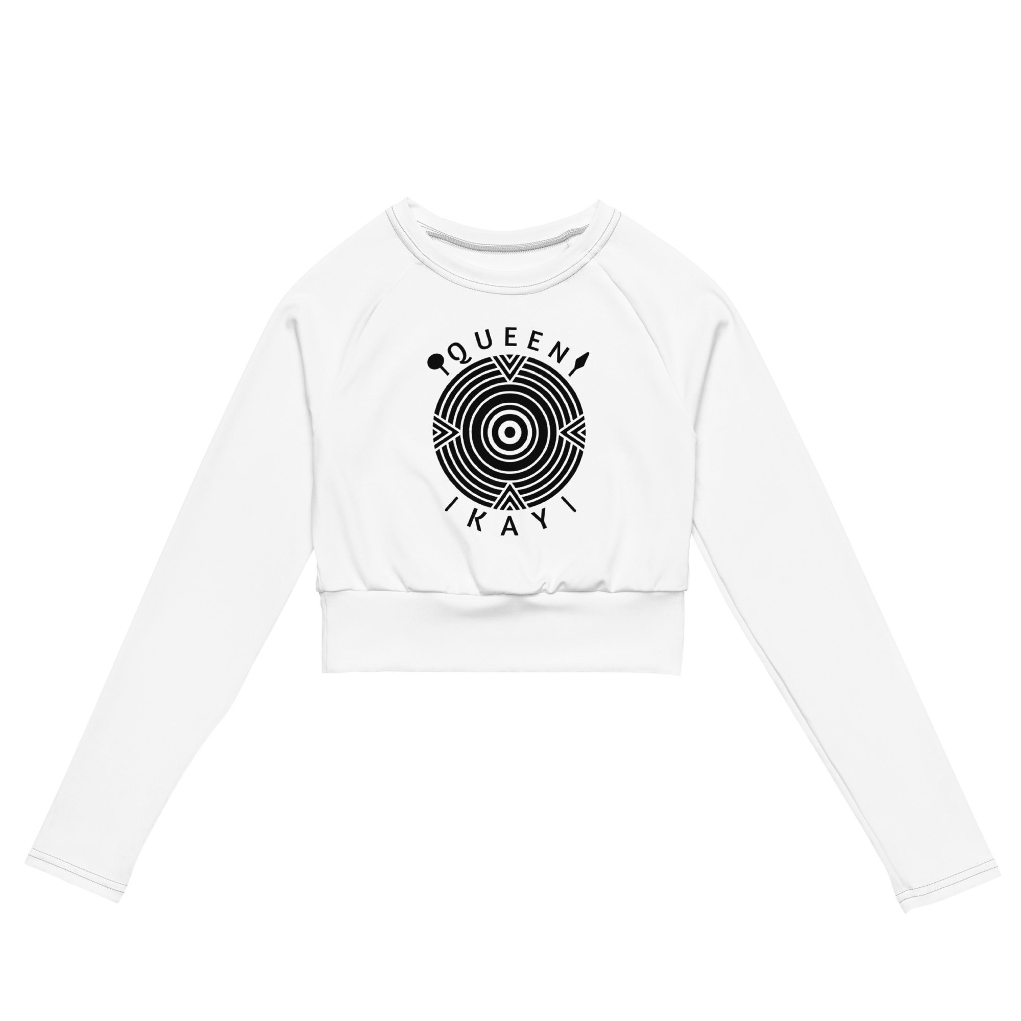 Recycled long-sleeve crop top